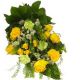 Begravningsbukett Floristens val gul