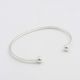 ARMBAND SYSTER P STRICT PLAIN BANGLE BALL SILVER
