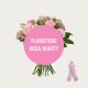 FLORISTENS ROSA BUKETT MED ROSA BANDET