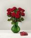 10 Röda rosor med geléhjärtan